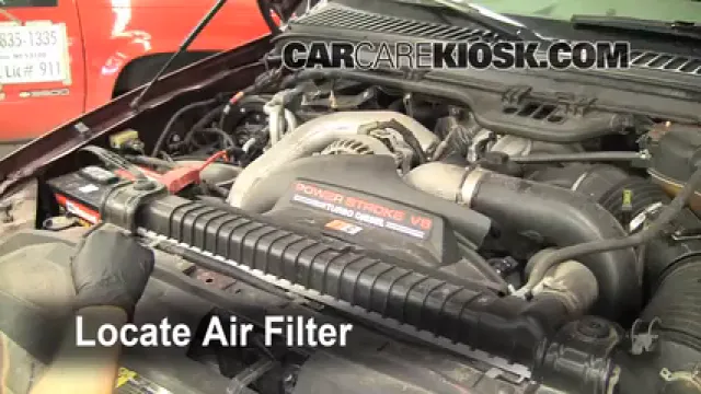 2005 Ford F-250 Super Duty XLT 6.0L V8 Turbo Diesel Crew Cab Pickup (4 Door) Air Filter (Engine) Replace